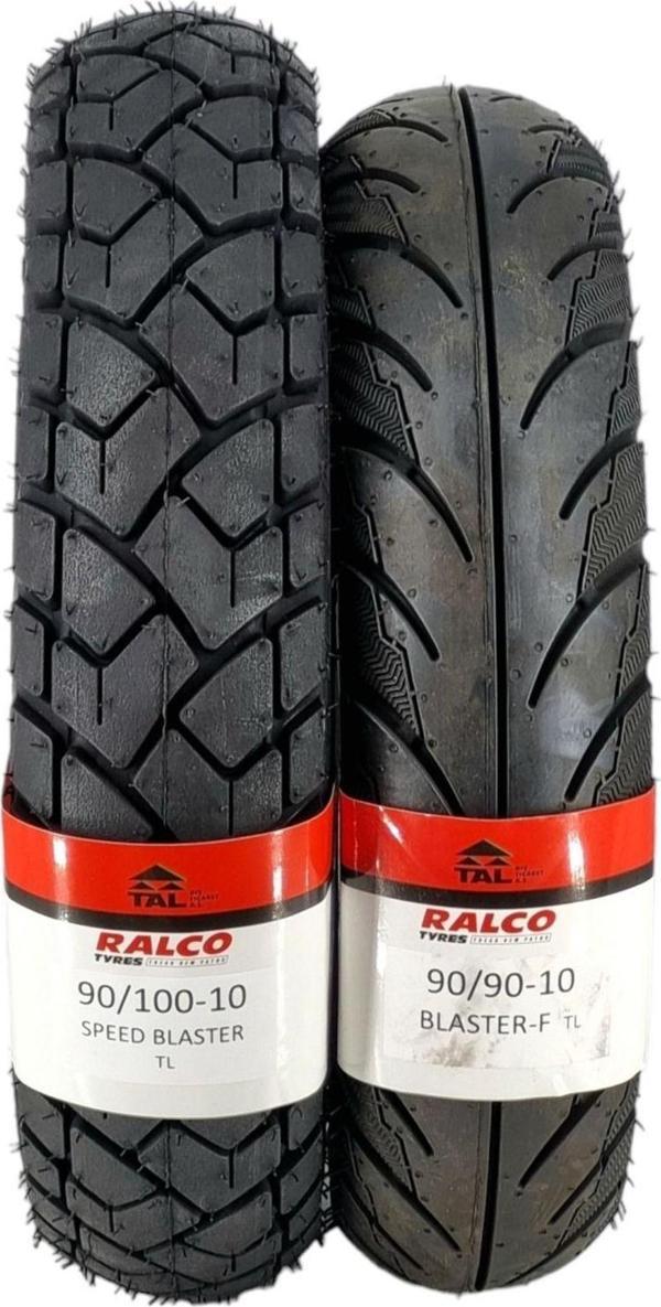Ralco Tyres 90/100-10 Ve 90/90-10 (Tubeless - Dubleks) Motosiklet Lastik Takımı - Image 1