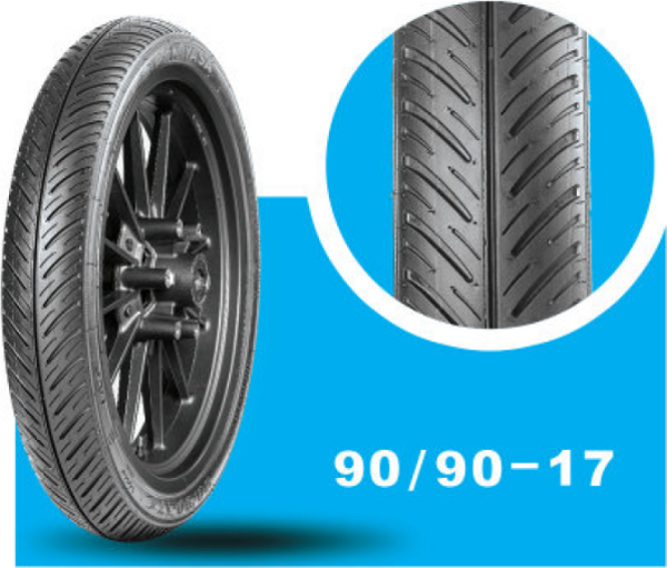 İran Yasa Tire & Rubber Yasa Motosiklet Dış Lastiği 90/90-17 F Tubeles Tl (İç Lastiksiz) Arka Yol - Image 1