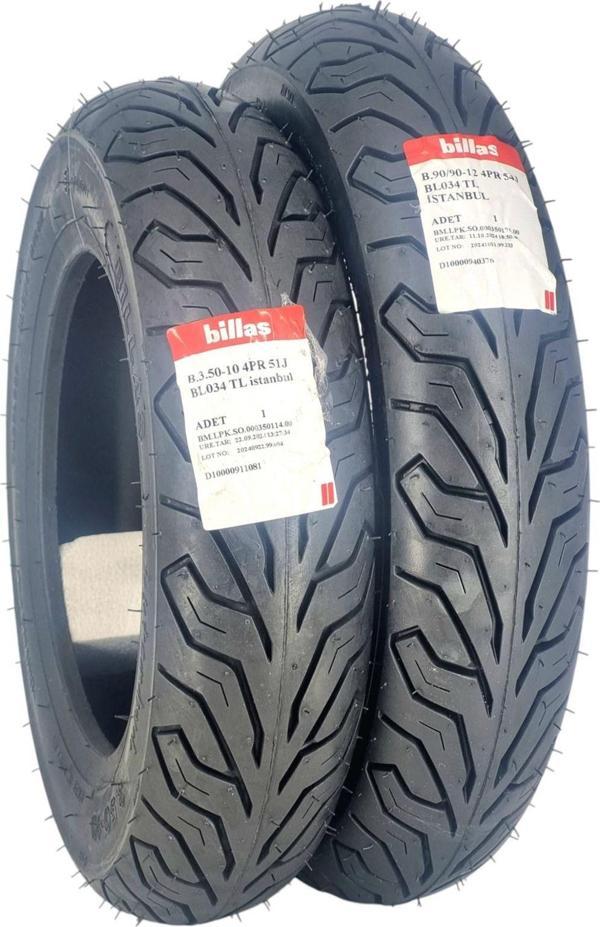 Billas 350-10 Ve 90/90-12 Takım Tl (Tubeless - Dubleks) Bl34Set - Image 1