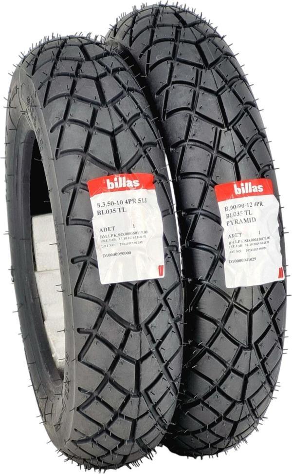 Billas 350-10 Ve 90/90-12 Takım Tl (Tubeless - Dubleks) Bl35Set - Image 1