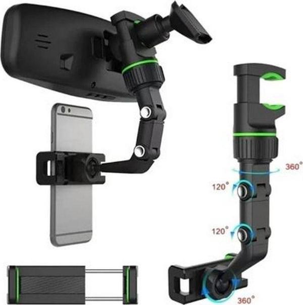 Autokit Araç Içi Dikiz Aynası 360 Derece Telefon Tutacağı-Yeni - Image 1