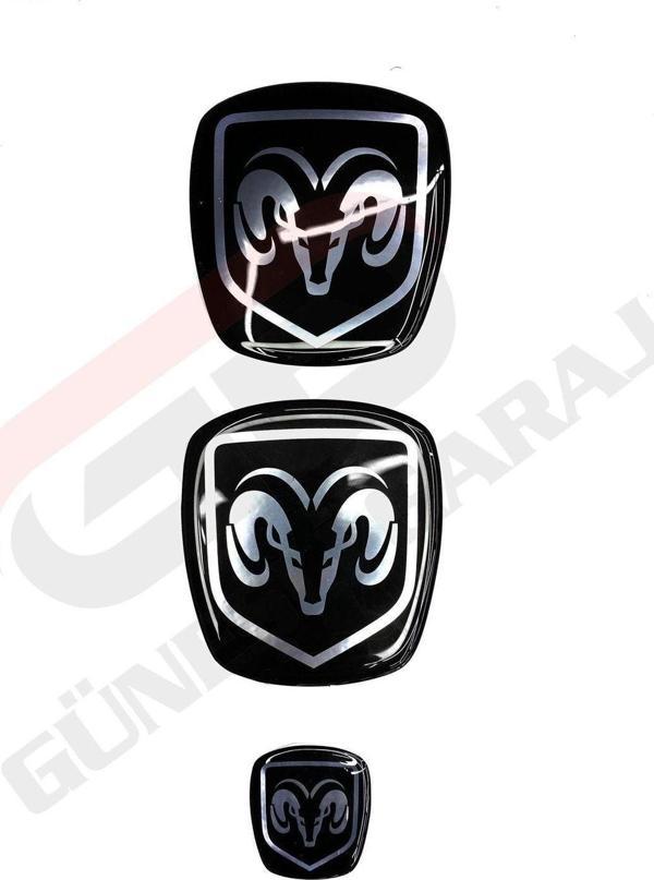 Güneşli Garaj Fiat Egea Sedan Dodge Logo Arma Set (3'Lü) - Image 1