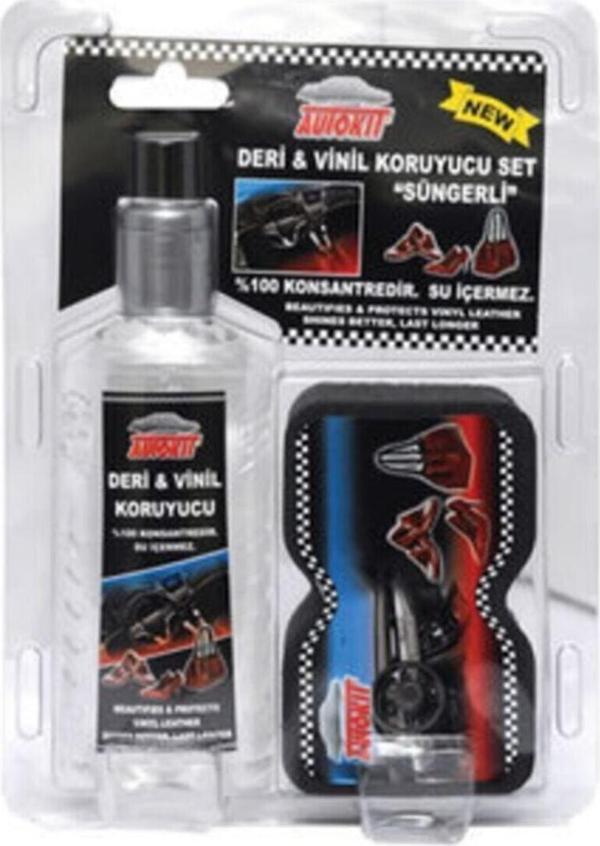 Autokit Deri Ve Vinil Koruyucu Set Süngerli - Image 1