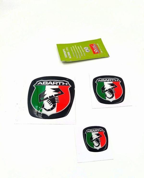 Protec Fiat Punto Uyumlu Abarth Logo 3'Lü Set (Ön-Arka-Direksiyon) - Image 1