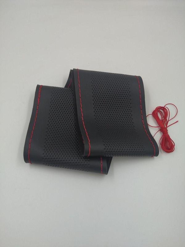 Fox Suni Deri Dikişli Direksiyon Kılıfı Kendinden Baskı Motifli Model 1 - Image 1