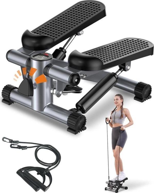 Direnç Lastikli Mini Stepper Egzersiz Aleti -Kaymaz Pedallı Kardiyo Cihazı - Image 1