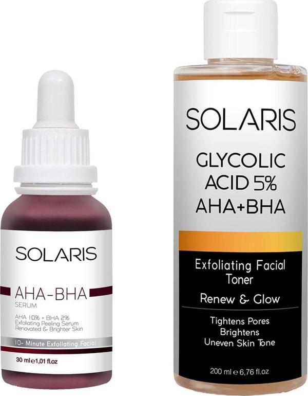 Solaris Cilt Tonu Eşitleyici Canlandırıcı Aha %10 + Bha %2 Serum (30 ml) Ve Gözenek Sıkılaştırıcı Aha + Bha - Image 1