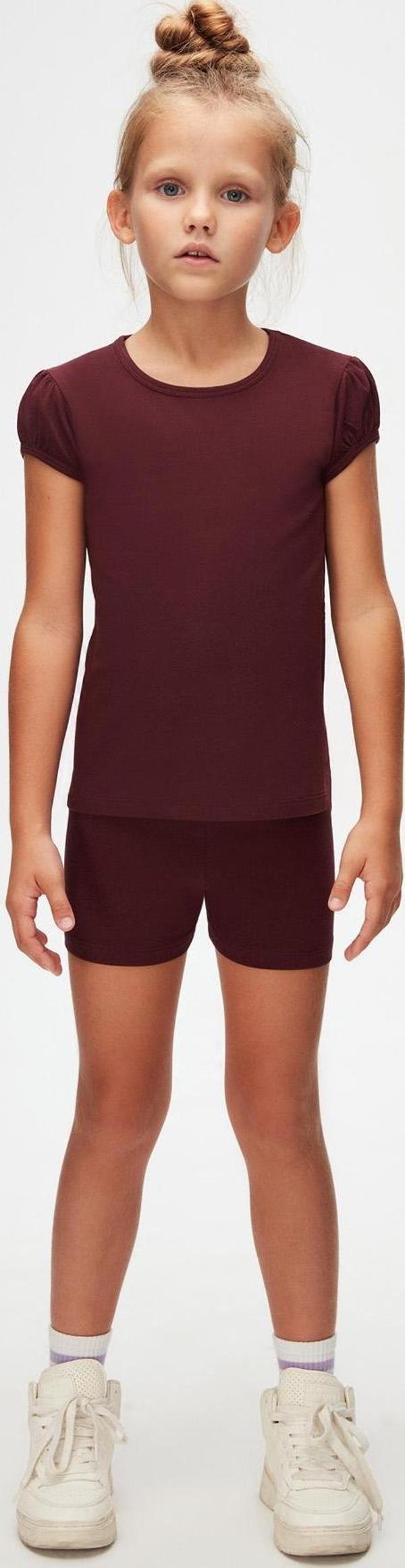 Vişne Çürüğü Kız Çocuk Sıfır Yaka Karpuz Kol Tişört - Image 1