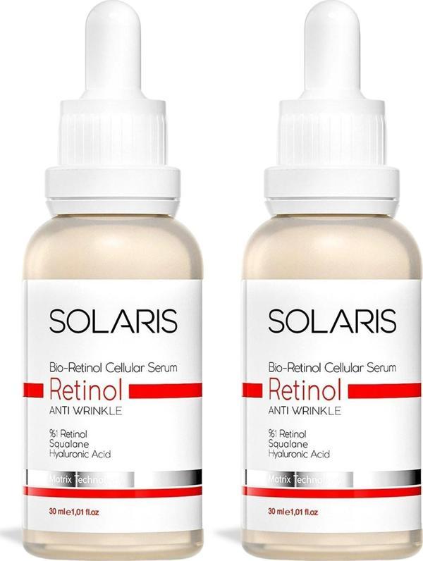 Solaris Onarıcı & Besleyici Retinol Cilt Bakım Serumu 30 ml x 2 Adet (1% Retinol ve Hyaluronic Acid) - Image 1