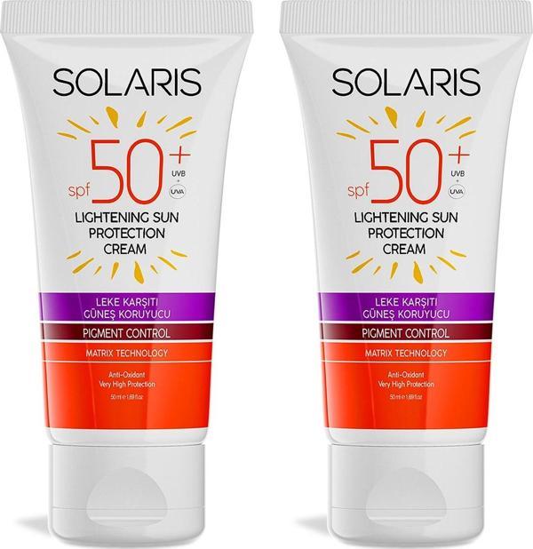 Solaris Tüm Ciltler İçin SPF 50+ Güneş Kremi Seti Leke Karşıtı ve Yaşlanma Karşıtı ve Nemlendirici Etkili x2 - Image 1