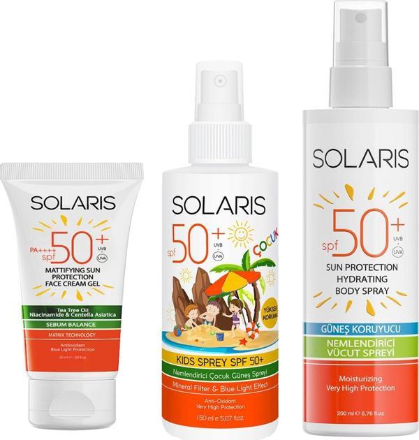 Solaris Yağlı Ciltler İçin SPF 50+ Güneş Kremi ve Çocuk Güneş Kremi Sprey ve Güneş Koruyucu Krem Sprey - Image 1