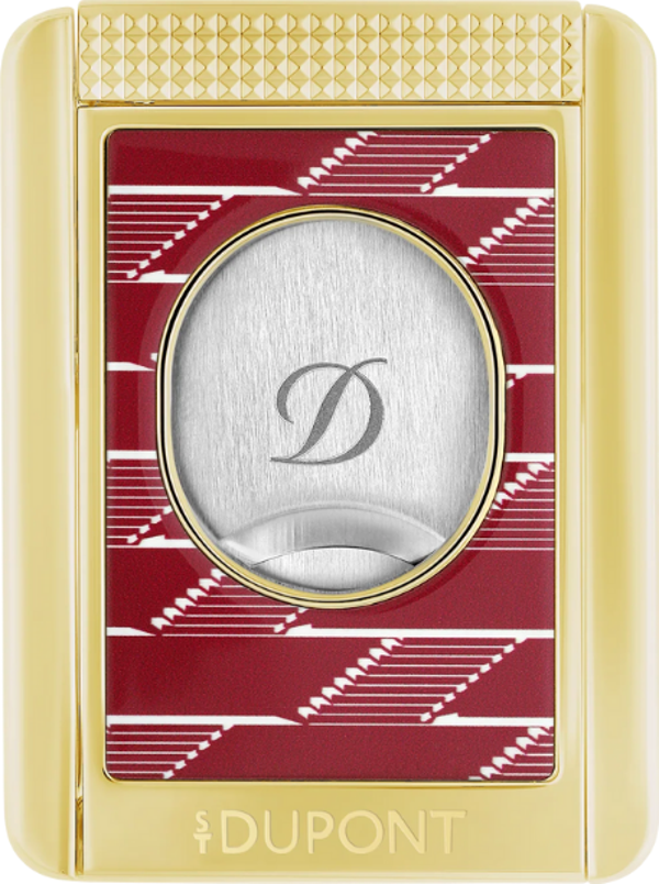 S.T. Dupont Monogram Kırmızı Puro Makası Kesici & Puro Standı 3478 - Image 1