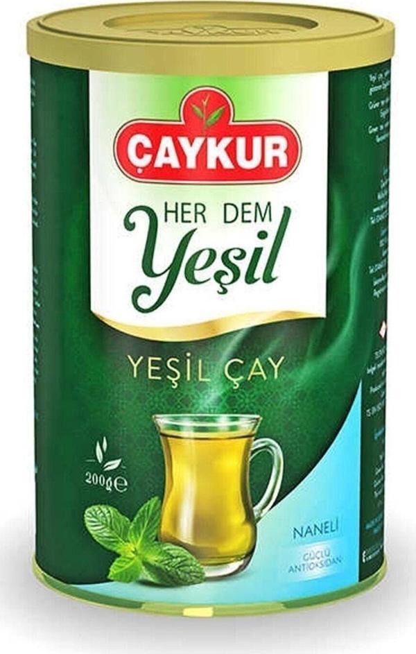 Çaykur Her Dem Yaprak Yeşil Çay Naneli 200 Gr X 12 Adet - Image 1