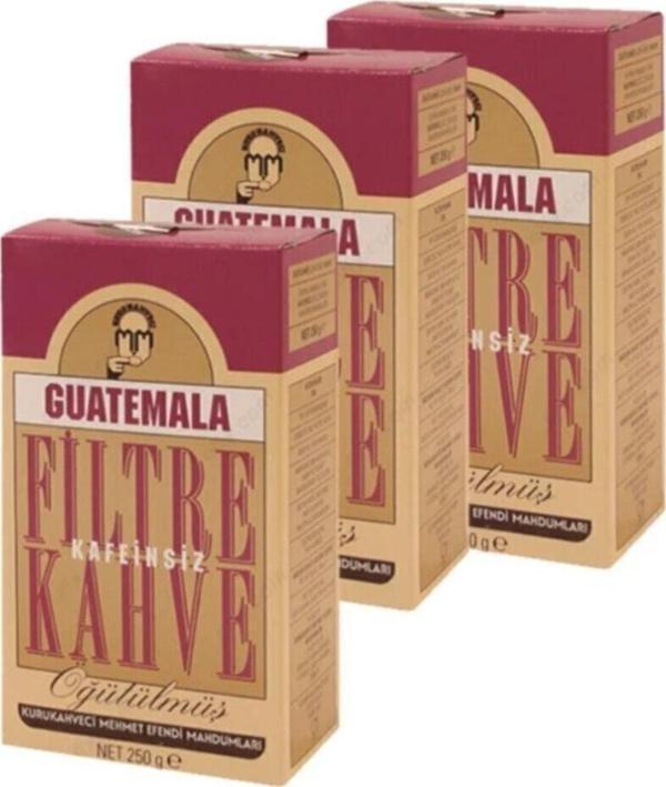 Kurukahveci Mehmet Efendi Guatemala Filtre Kahve 250 Gr - 3 Adet - Image 1