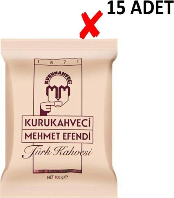 Kurukahveci Mehmet Efendi Türk Kahvesi 100 Gr X 15 Adet - Image 1