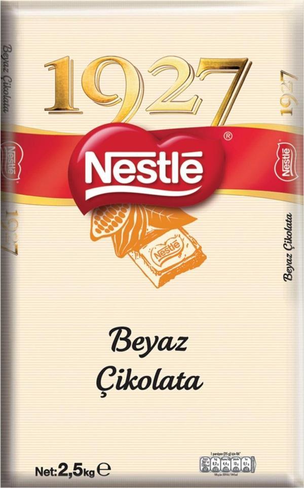 Nestle 1927 Beyaz Kuvertür Çikolata 2.5 Kg - Image 1