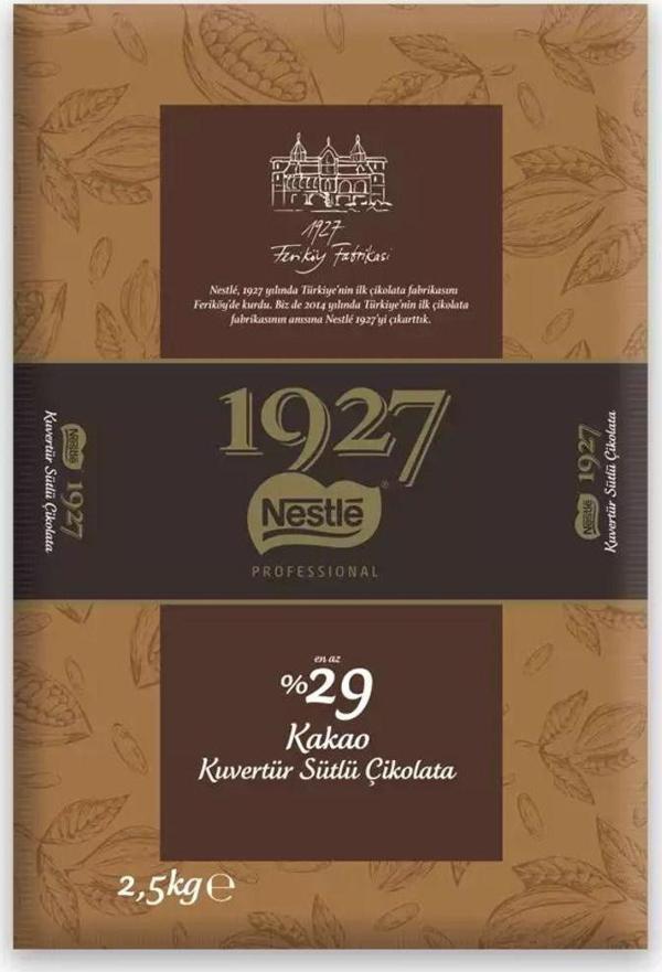 Nestlé 1927 Kuvertür Sütlü Çikolata 2.5Kg - Image 1
