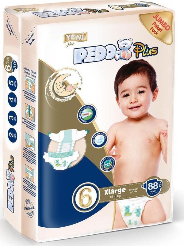 Pedo 6 Numara Xl Bebek Bezi Jumbo Paket 88 Adet - Image 1