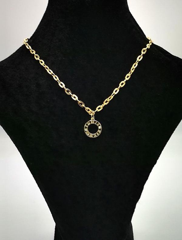 Altın Sarısı Zincir Figürlü Lüks Kararmaz Kolye - Image 1