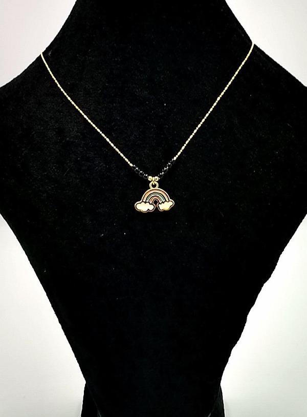 Altın Sarısı Zincir Figürlü Lüks Kararmaz Kolye - Image 1