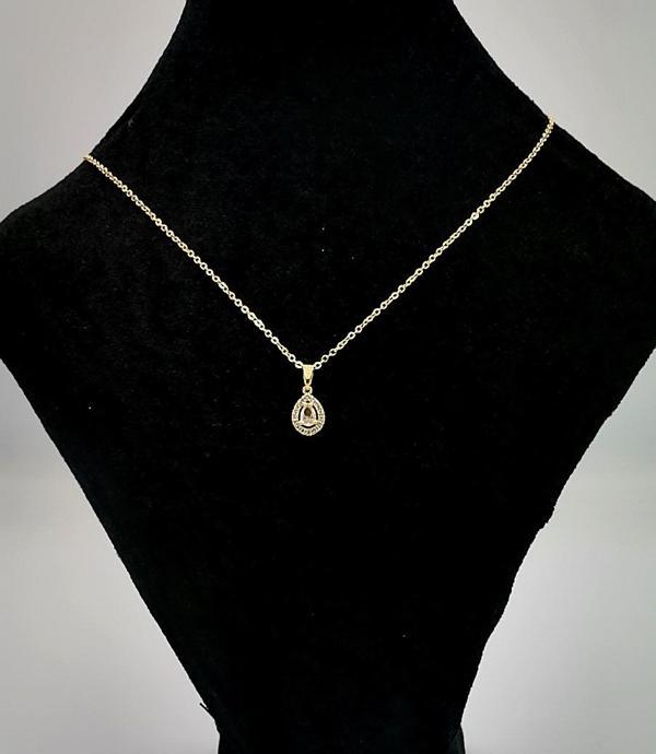 Altın Sarısı Zincir Taş Figürlü Lüks Kolye - Image 1