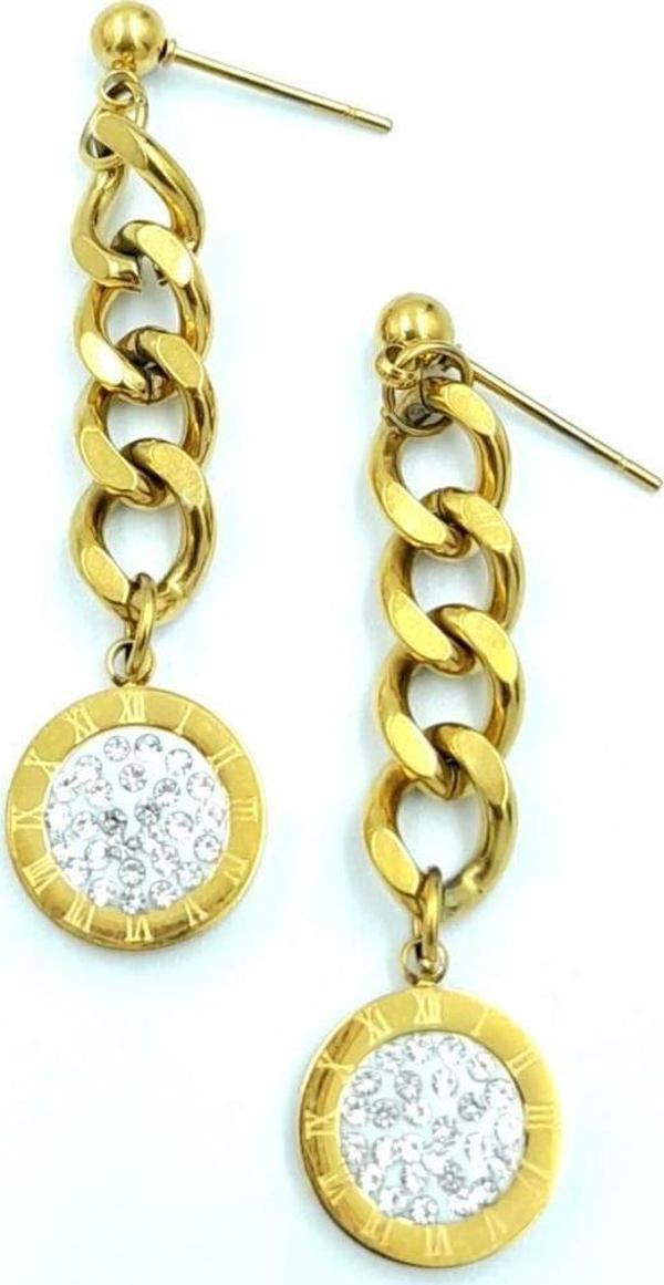 Gold Renk Zincir Çelik Kolye - Image 1