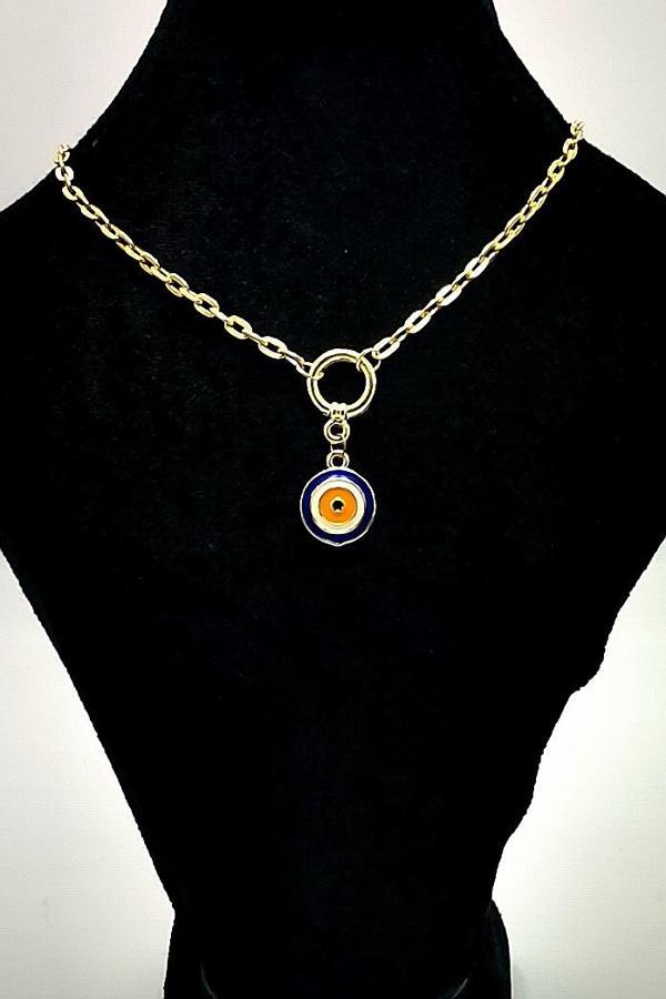 Gold Renk Zincir Figürlü Kararmaz Özel Tasarım Kolye - Image 1