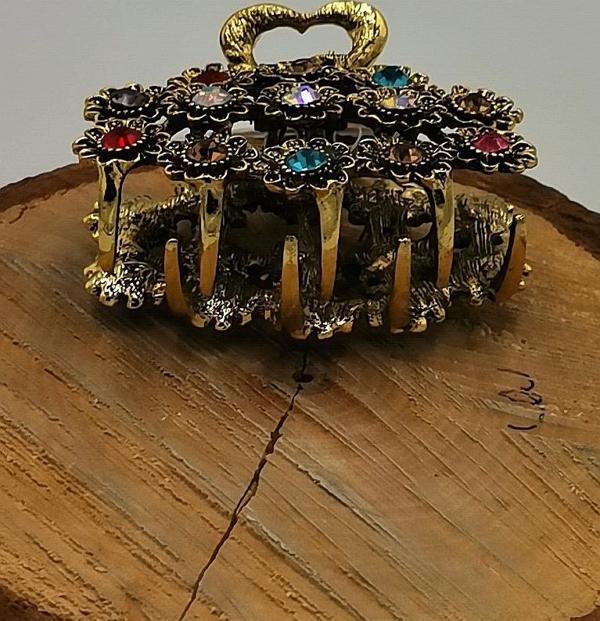 Döküm Metal Renkli Taşlı Lüks Toka - Image 1