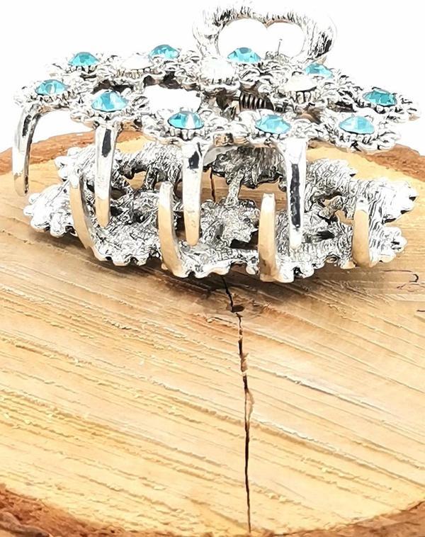 Döküm Metal Renkli Taşlı Lüks Toka - Image 1