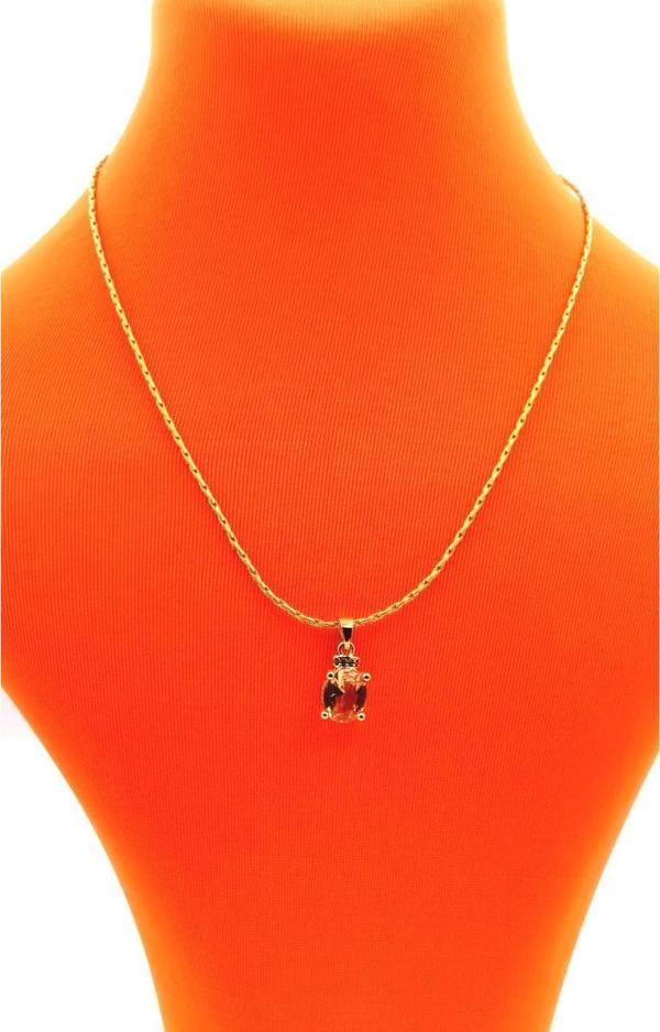 Gold Renk Zincir Figürlü Kararmaz Özel Tasarım Kolye - Image 1