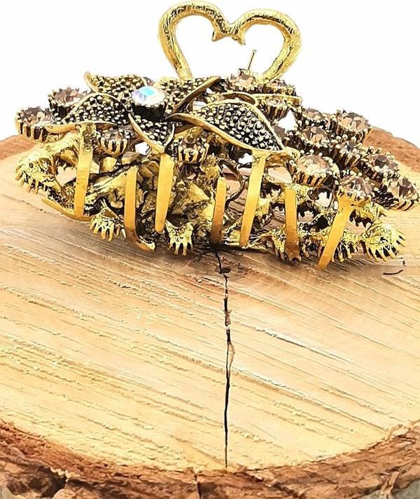 Döküm Metal Renkli Taşlı Lüks Toka - Image 1