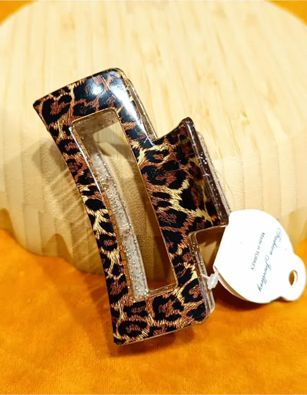 Monalisa Home Lüks Leopar Figürlü Küçük Kıstırma Toka - Image 1