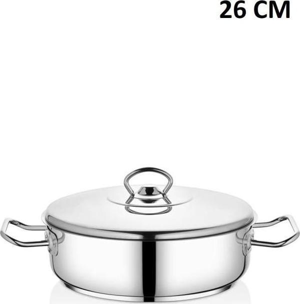 Özkent Çamlıca Basık 26 cm Çelik Tencere 4.2 litre K206 - Image 1