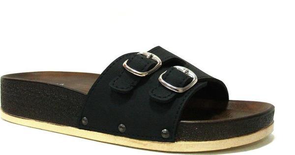 Pienn Siyah Tokalı Anatomik Comfort Terlik - Image 1