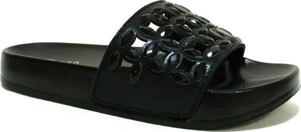 Pienn Siyah Taşlı Anatomik Comfort Terlik - Image 1