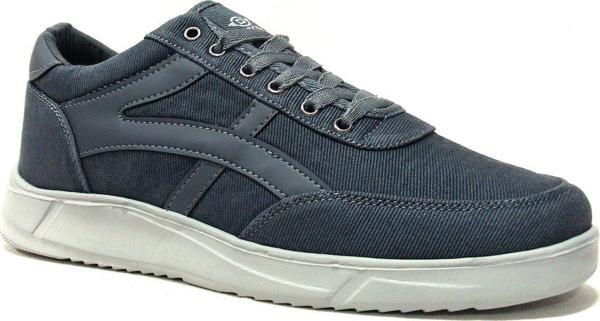 Dakırs Gri Füme Bağcıklı Keten Sneaker Spor Ayakkabı - Image 1