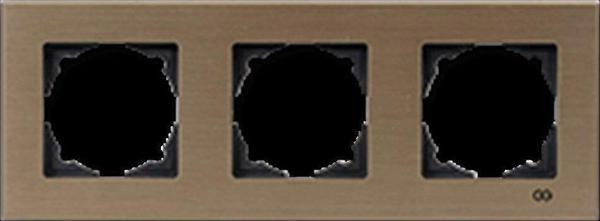 GÜNSAN EQONA NOBLE INOX BRONZ ÜÇLÜ ÇERÇEVE - Image 1
