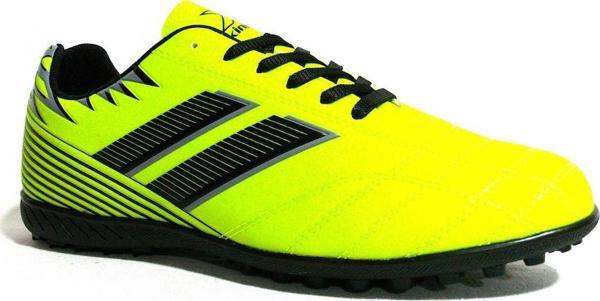 Kinetix Neon Yeşil Siyah Bağcıklı Halı Saha Ayakkabısı - Image 1