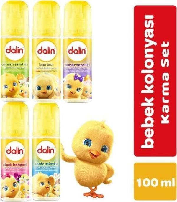 Bebek Kolonyası 100 ml (Bıcı Bıcı- Orman- Bahar- Çicek- Deniz) Karma 5 Li Set - Image 1