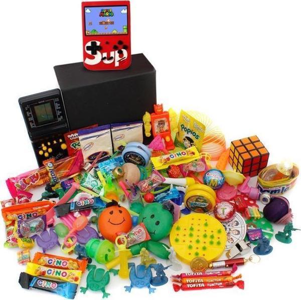 Nostaljik Bakkal Özel Gıda Ve Oyuncak Kutusu , Siyah Tetris Ve Kırmızı Atarili - Image 1