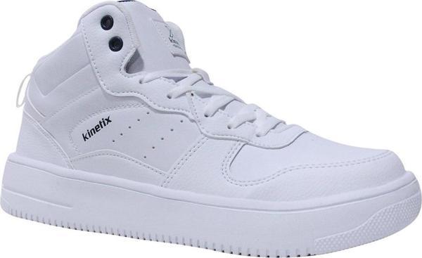 Kinetix Beyaz Bağcıklı Boğazlı Basket Sneaker Spor Ayakkabı - Image 1