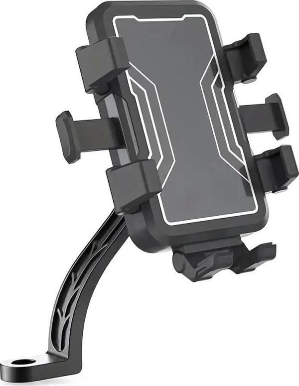 Motosiklet, Scooter, Bisiklet Uyumlu Ultra Sağlam Stabil Aynaya Takılan Motorsiklet Telefon Tutucu - Image 1