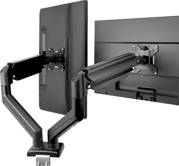 Tayfun 17-32'' Masa Üstü Hareketli İkili 2 Monitör Tutucu Askı Aparatı-Amortisörlü - Image 1