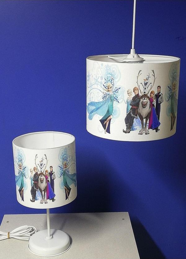 Tekay Aydınlatma Kız Çocuk Odası Genç Odası Avize Abajur Seti Beyaz Metal Ayaklı Pvc Başlık - Image 1