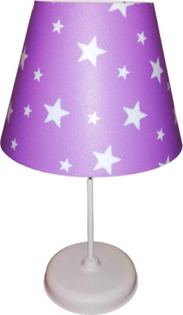 Tekay Aydınlatma Lila Yıldız Pvc Çocuk Odası Genç Odası Yatak Odası Abajur - Image 1
