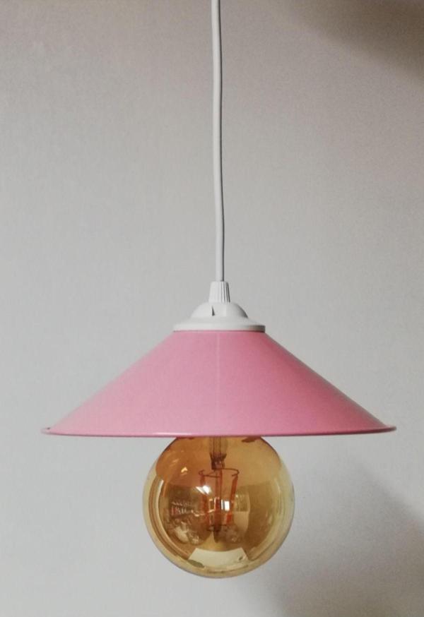 Tekay Aydınlatma Pembe Kız Çocuk Odası Avizesi,Pembe Metal Avize - Image 1