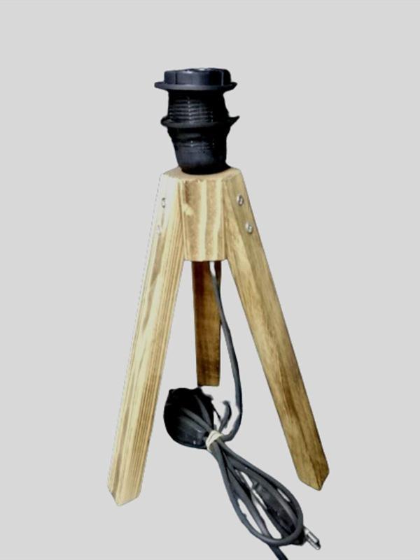 Tekay Aydınlatma Ahşap Metal Halat  Abajur Ayağı - Image 1