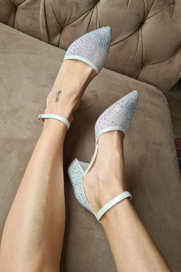 KADIN ABİYE 5CM TAŞLI AYAKKABI 036 650 - Image 1