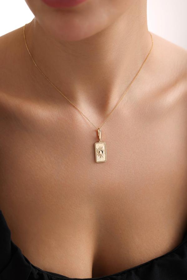 Recta Puntos Güneş Kilitli Charm Kolye - Image 1