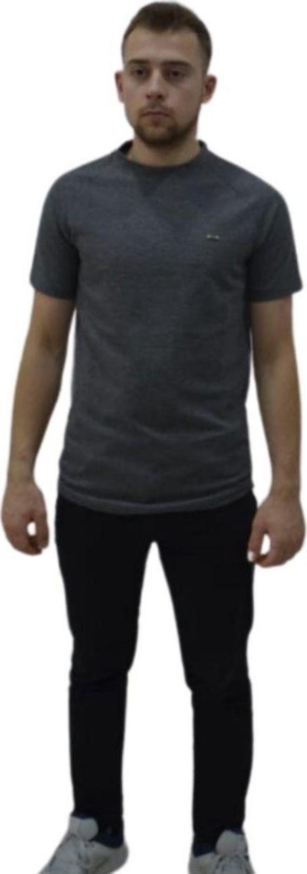 Manklas Tişört Bisiklet Yaka Regular Fit Rahat Kalıp Tshirt Erkek T-Shirt - Image 1